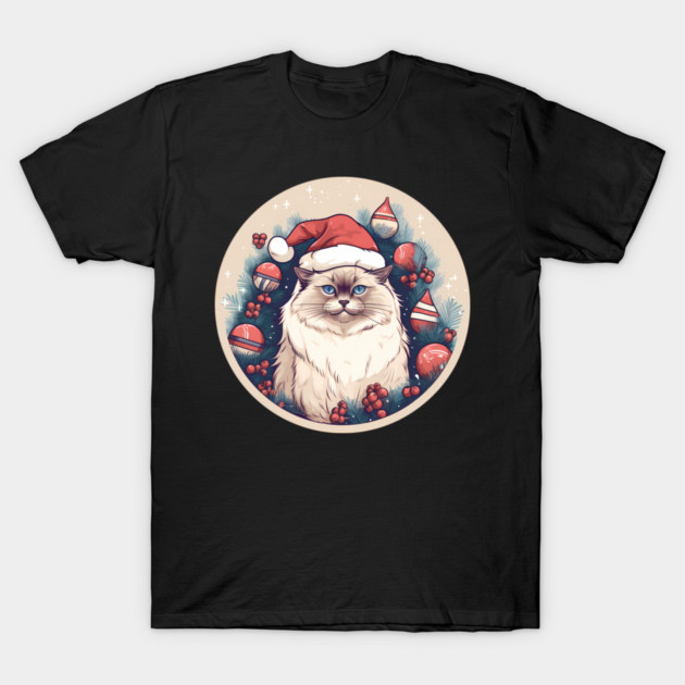 Birman Cat Xmas, Love Cats T-Shirt by logiamerch