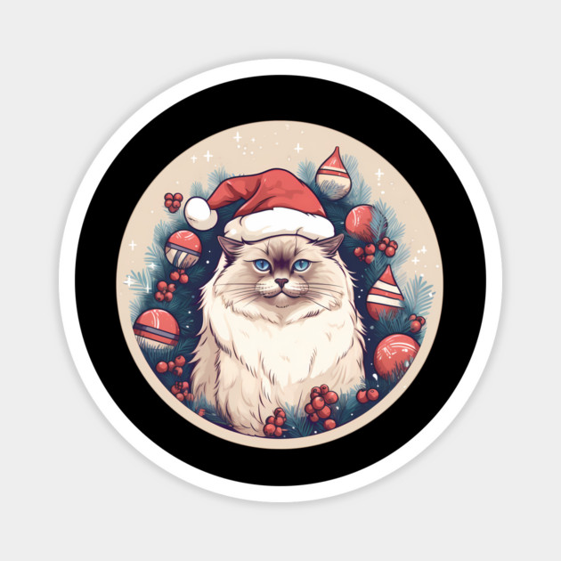 Birman Cat Xmas, Love Cats Magnet by logiamerch