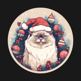 Birman Cat Xmas, Love Cats T-Shirt