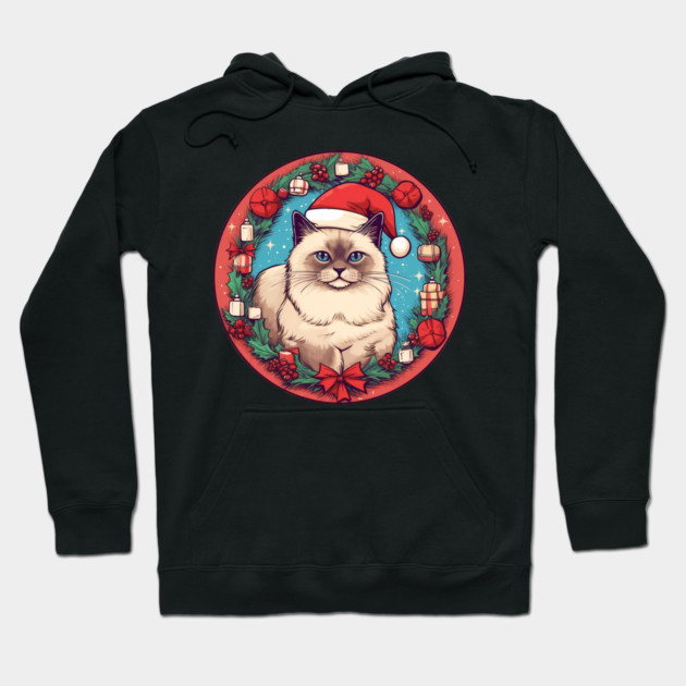 Birman Cat Xmas, Love Cats Hoodie by logiamerch