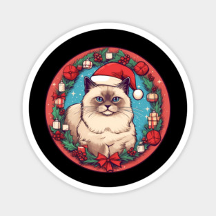 Birman Cat Xmas, Love Cats Magnet