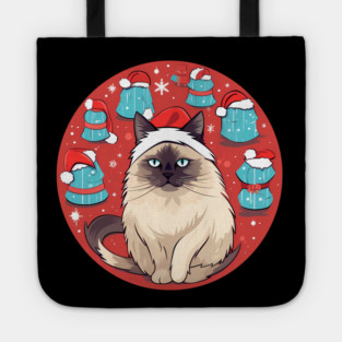 Birman Cat Xmas, Love Cats Tote