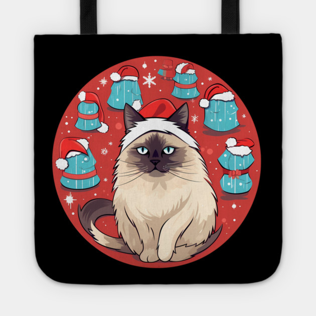 Birman Cat Xmas, Love Cats Tote by logiamerch