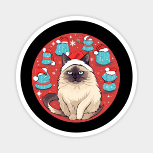 Birman Cat Xmas, Love Cats Magnet