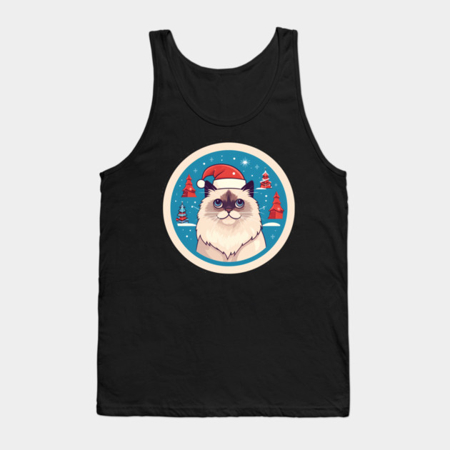 Birman Cat Xmas, Love Cats Tank Top by logiamerch