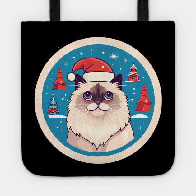 Birman Cat Xmas, Love Cats Tote by logiamerch