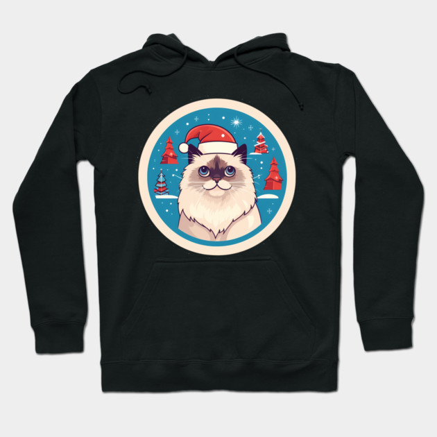 Birman Cat Xmas, Love Cats Hoodie by logiamerch
