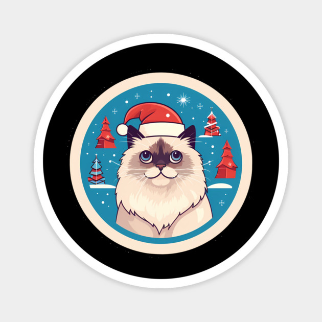 Birman Cat Xmas, Love Cats Magnet by logiamerch