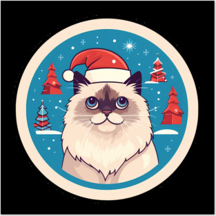 Birman Cat Xmas, Love Cats Posters and Art