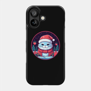British Shorthair Cat Xmas, Love Cats Phone Case