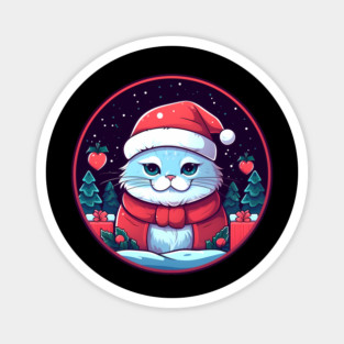 British Shorthair Cat Xmas, Love Cats Magnet