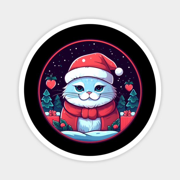 British Shorthair Cat Xmas, Love Cats Magnet by logiamerch