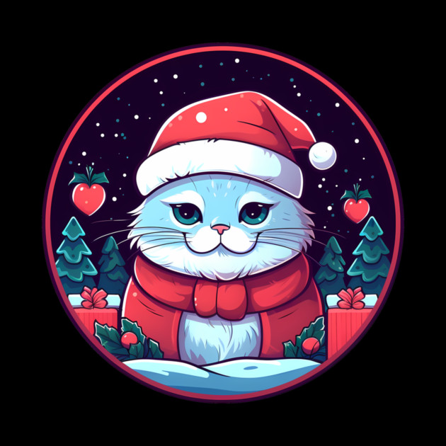 British Shorthair Cat Xmas, Love Cats by logiamerch