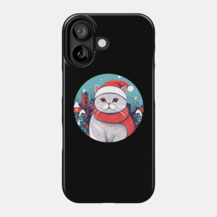 British Shorthair Cat Xmas, Love Cats Phone Case