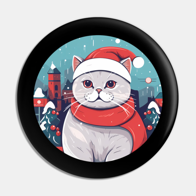British Shorthair Cat Xmas, Love Cats Pin by logiamerch