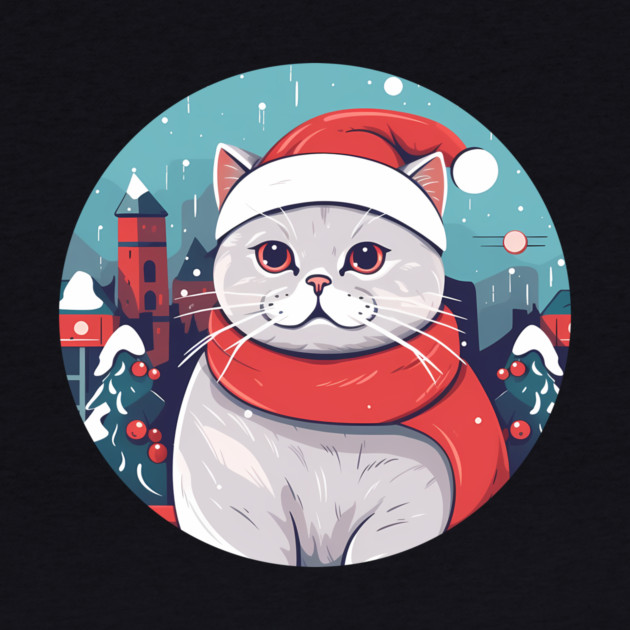 British Shorthair Cat Xmas, Love Cats by logiamerch