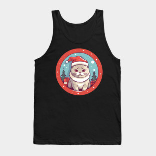 British Shorthair Cat Xmas, Love Cats Tank Top