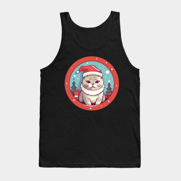 British Shorthair Cat Xmas, Love Cats Tank Top by logiamerch