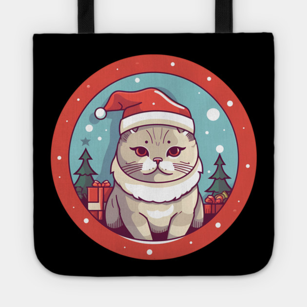British Shorthair Cat Xmas, Love Cats Tote by logiamerch
