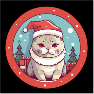 British Shorthair Cat Xmas, Love Cats Posters and Art