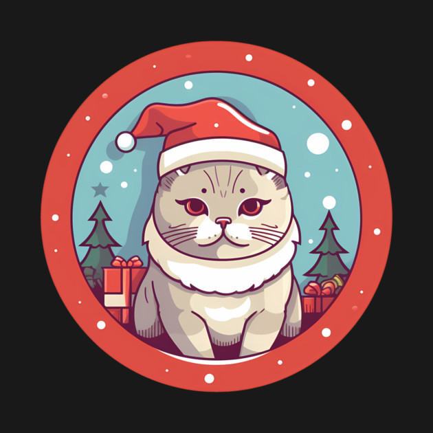 British Shorthair Cat Xmas, Love Cats by logiamerch