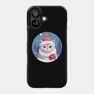 British Shorthair Cat Xmas, Love Cats Phone Case