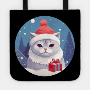 British Shorthair Cat Xmas, Love Cats Tote