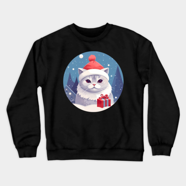 British Shorthair Cat Xmas, Love Cats Crewneck Sweatshirt by logiamerch