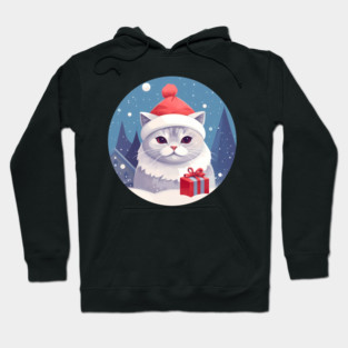 British Shorthair Cat Xmas, Love Cats Hoodie
