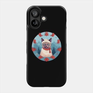 Burmese Cat Xmas, Love Cats Phone Case