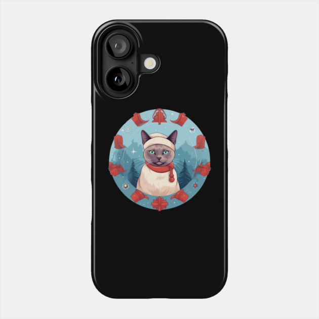 Burmese Cat Xmas, Love Cats Phone Case by logiamerch
