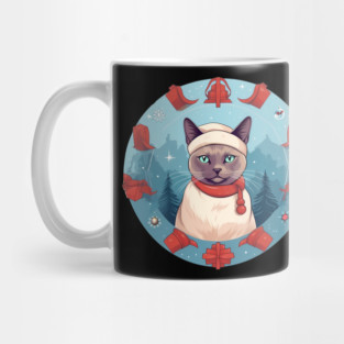 Burmese Cat Xmas, Love Cats Mug