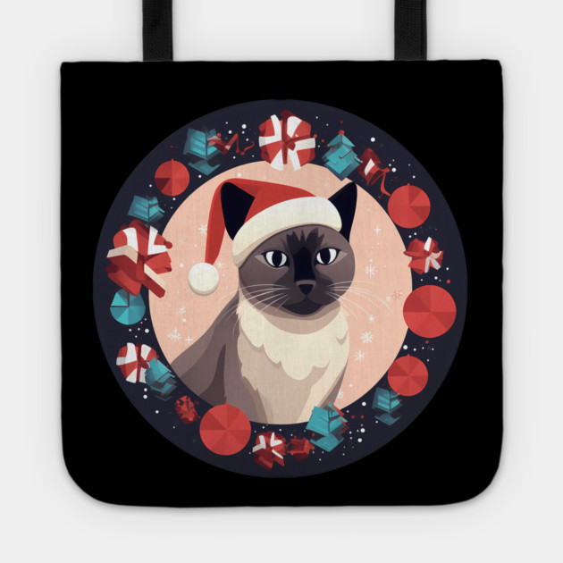Burmese Cat Xmas, Love Cats Tote by logiamerch