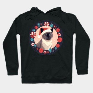 Burmese Cat Xmas, Love Cats Hoodie