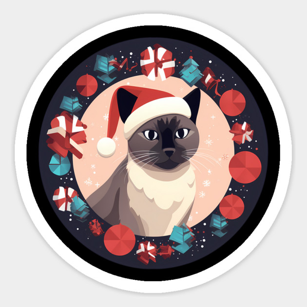 Burmese Cat Xmas, Love Cats Sticker by logiamerch