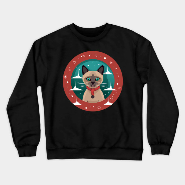 Burmese Cat Xmas, Love Cats Crewneck Sweatshirt by logiamerch