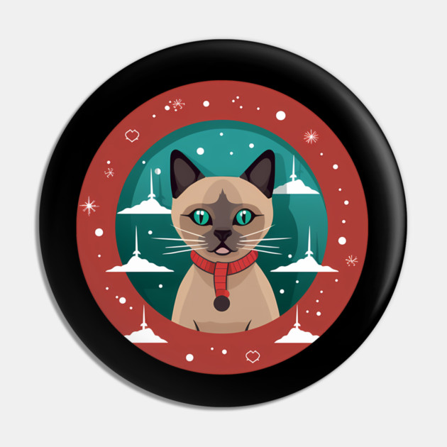 Burmese Cat Xmas, Love Cats Pin by logiamerch