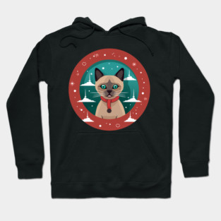 Burmese Cat Xmas, Love Cats Hoodie