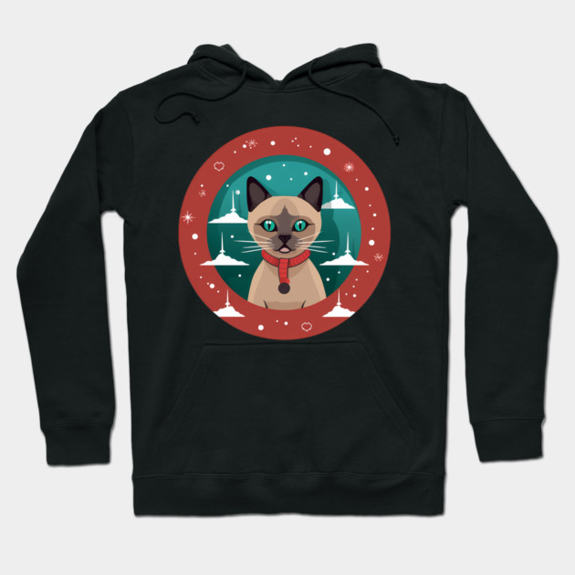 Burmese Cat Xmas, Love Cats Hoodie by logiamerch