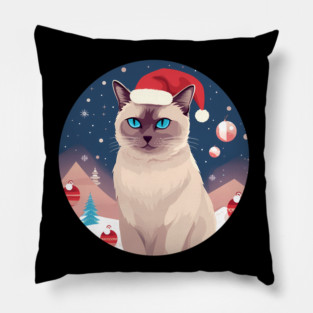 Burmese Cat Xmas, Love Cats Pillow