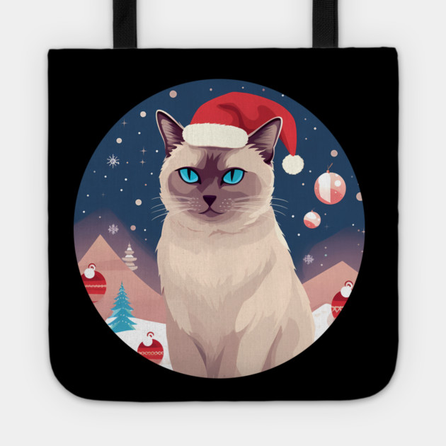 Burmese Cat Xmas, Love Cats Tote by logiamerch