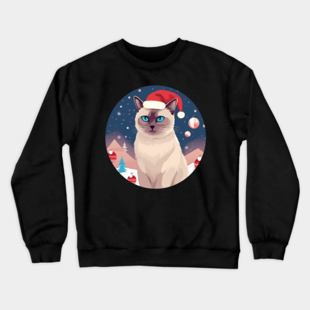 Burmese Cat Xmas, Love Cats Crewneck Sweatshirt by logiamerch