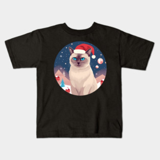 Burmese Cat Xmas, Love Cats Kids T-Shirt