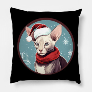 Cornish Rex Cat Xmas, Love Cats Pillow