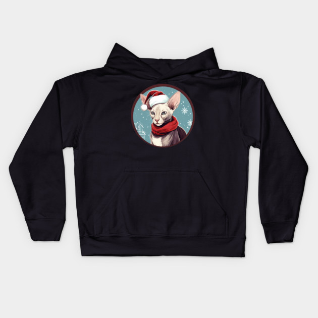 Cornish Rex Cat Xmas, Love Cats Kids Hoodie by logiamerch