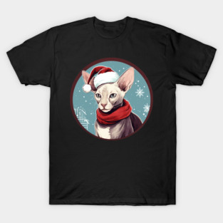 Cornish Rex Cat Xmas, Love Cats T-Shirt