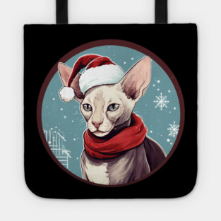 Cornish Rex Cat Xmas, Love Cats Tote