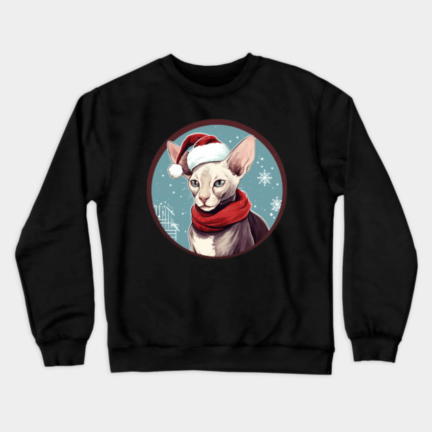 Cornish Rex Cat Xmas, Love Cats Crewneck Sweatshirt by logiamerch