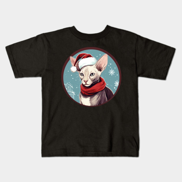Cornish Rex Cat Xmas, Love Cats Kids T-Shirt by logiamerch
