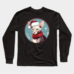 Cornish Rex Cat Xmas, Love Cats Long Sleeve T-Shirt